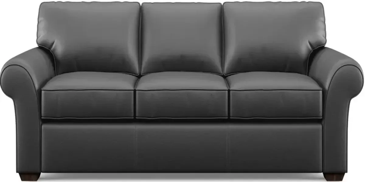 Flexsteel Vail Dark Gray Leather Sofa