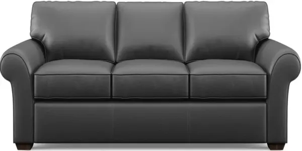 Flexsteel Vail Dark Gray Leather Sofa