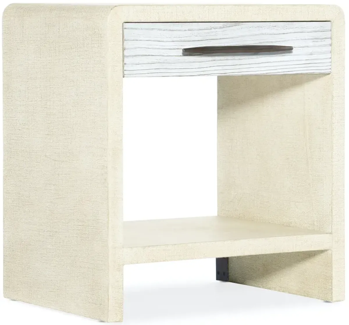 CASCADE ONE DRAWER GLAZED BURLAP FINISH NIGHTSTAND