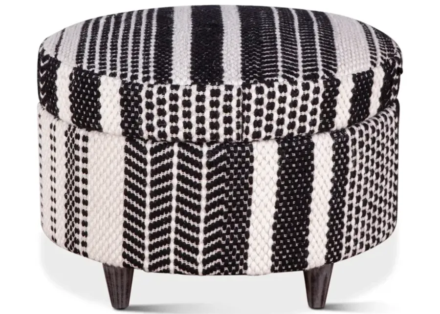 MARRAKECH UPHOLSTERED MULTI-COLOR STORAGE OTTOMAN