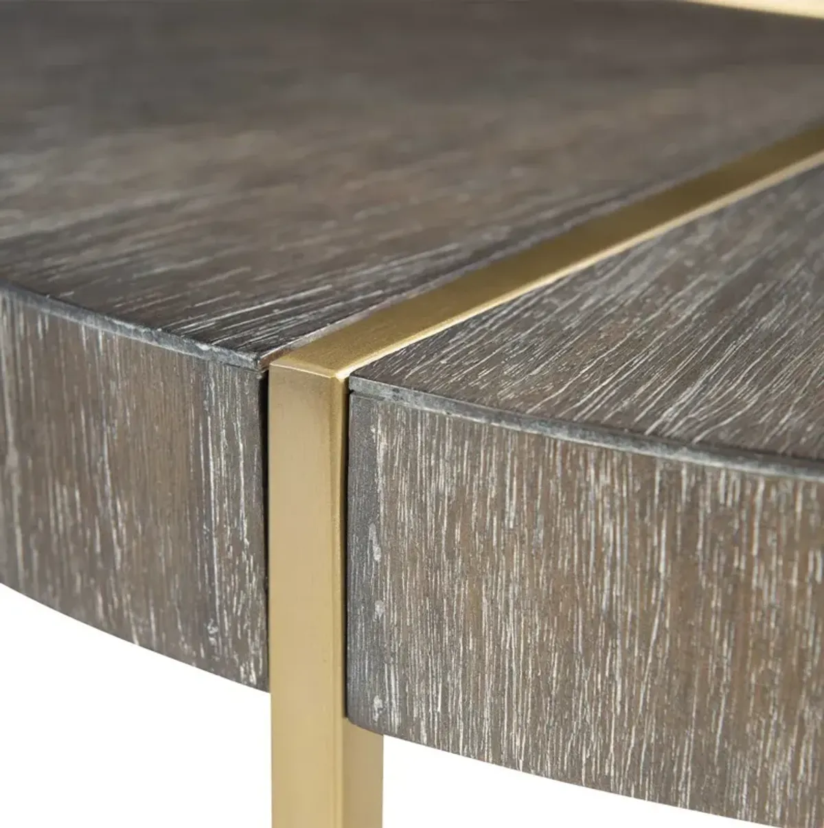 Uttermost Taja Brushed Brass Accent Table