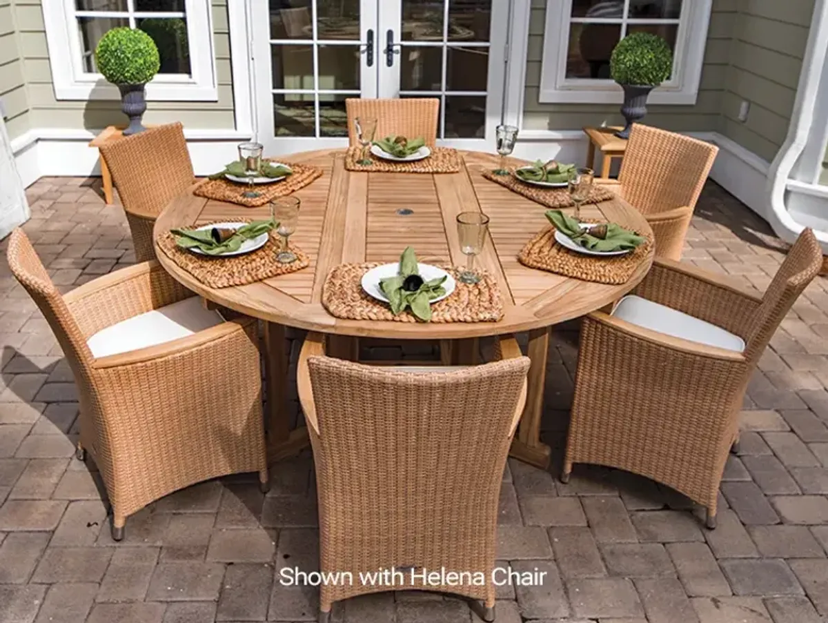 Royal Teak 6 Foot Drop-Leaf Outdoor Round Dining Table