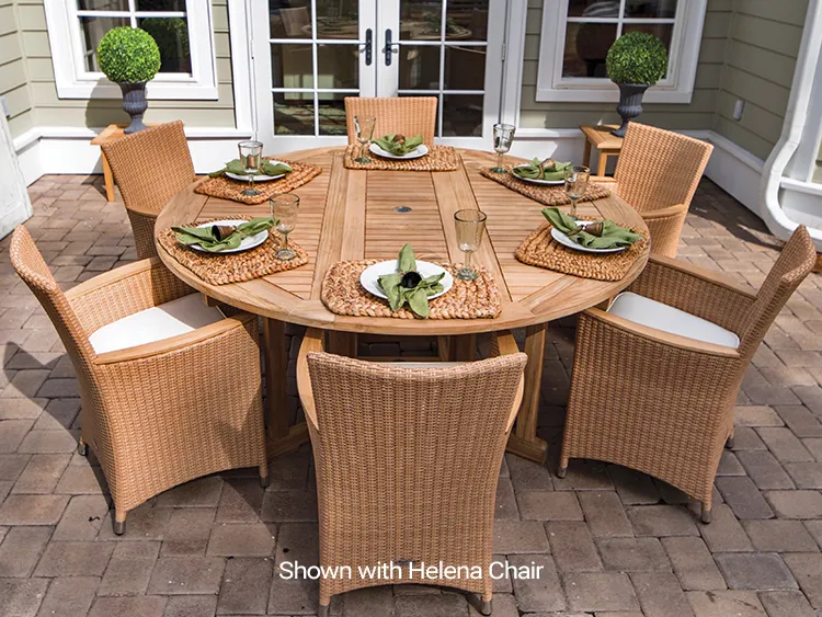 6 FOOT DROP-LEAF OUTDOOR ROUND TABLE