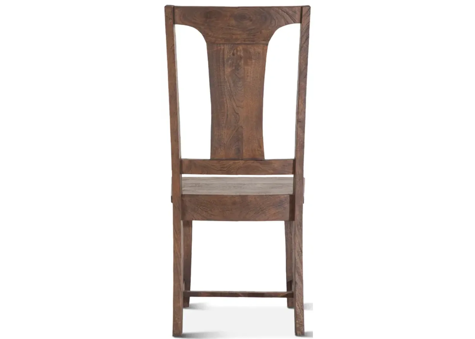 NIMES VINTAGE BROWN MANGO WOOD DINING CHAIR