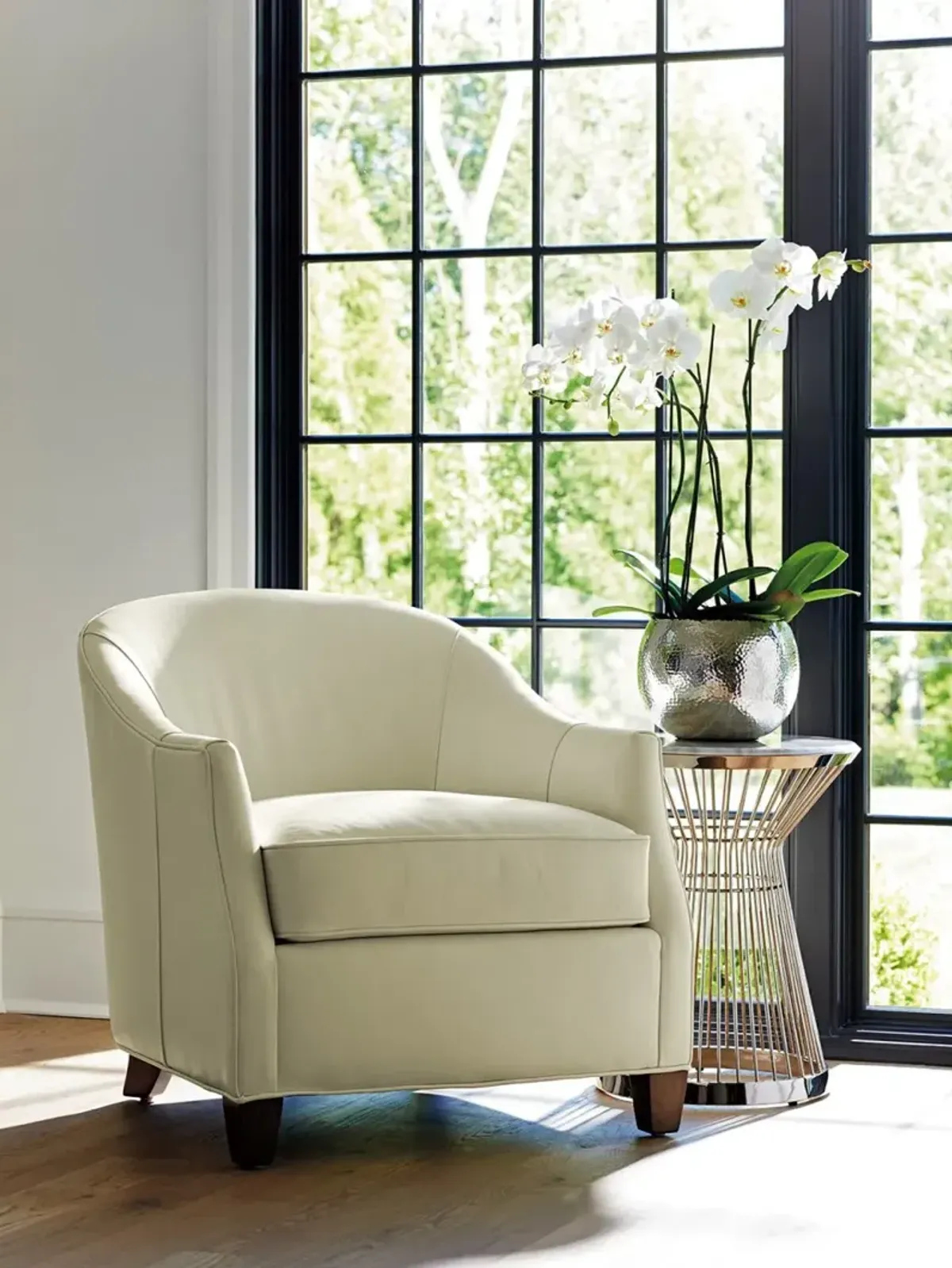 Escala Leather Barrel Armchair Ariana