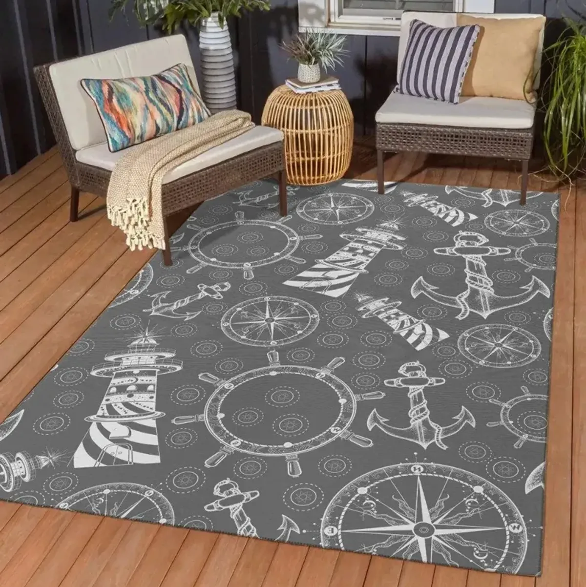 Dalyn Harbor Grey 5'X8' Area Rug