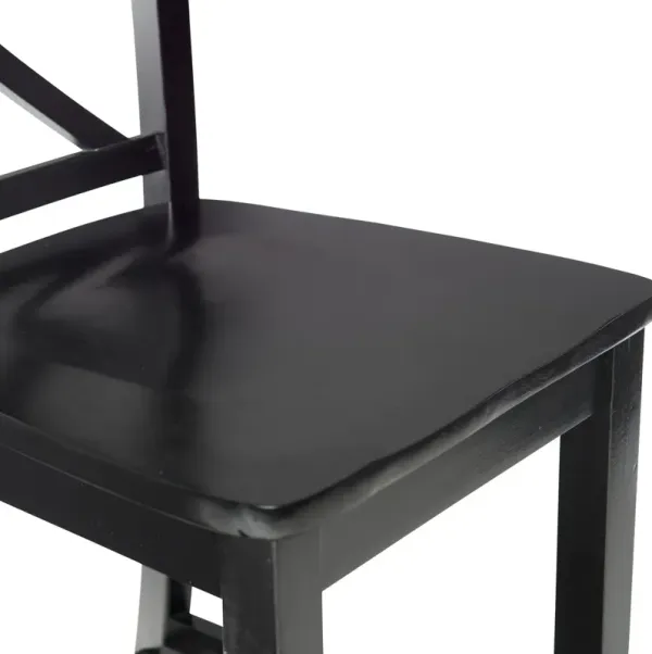 Linon Black X-Back Bar Stool