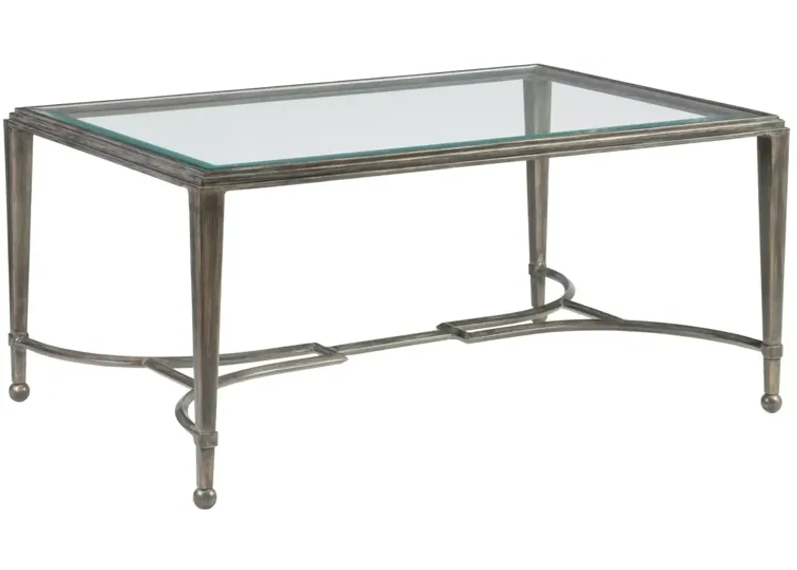 Artistica Home by Lexington Metal Designs Sangiovese Small Rectangular Metal Cocktail Table in Iron Gray