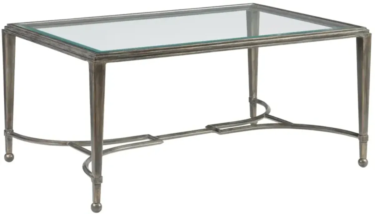 Artistica Home by Lexington Metal Designs Sangiovese Small Rectangular Metal Cocktail Table in Iron Gray