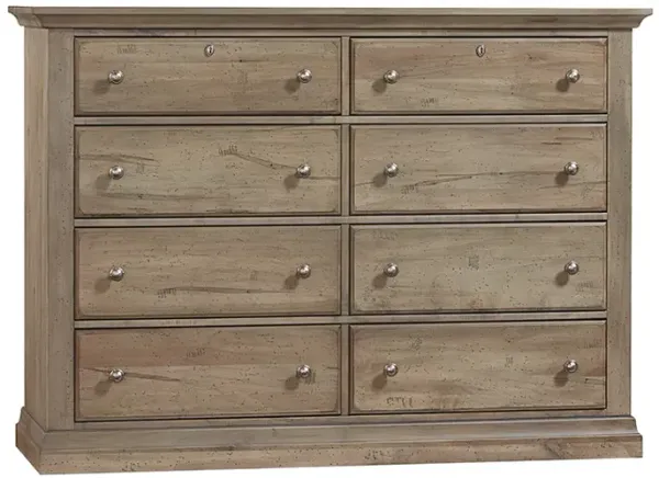 Vaughan-Bassett A&P Carlisle Natural Grey 8-Drawer Dresser