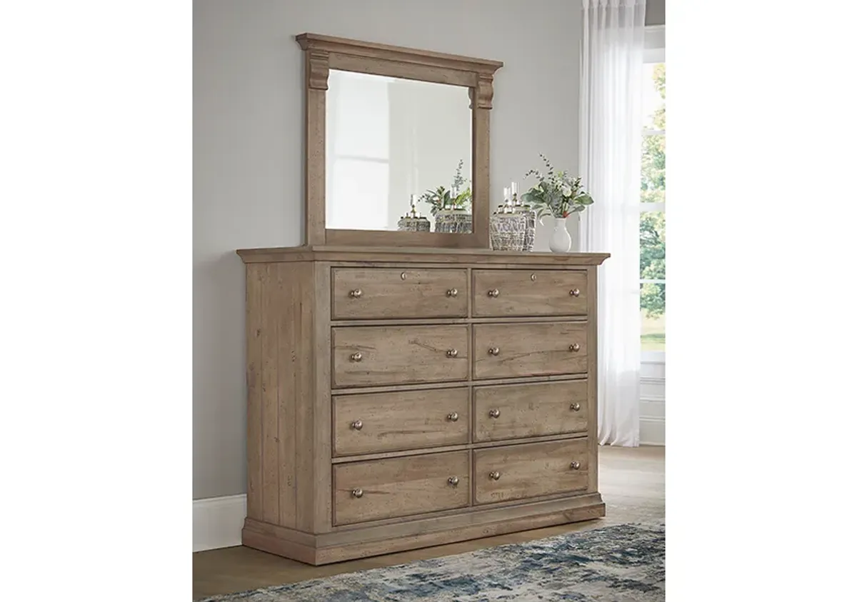 Vaughan-Bassett A&P Carlisle Natural Grey 8-Drawer Dresser