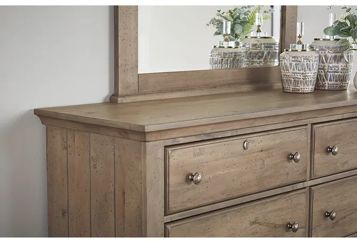 Vaughan-Bassett A&P Carlisle Natural Grey 8-Drawer Dresser