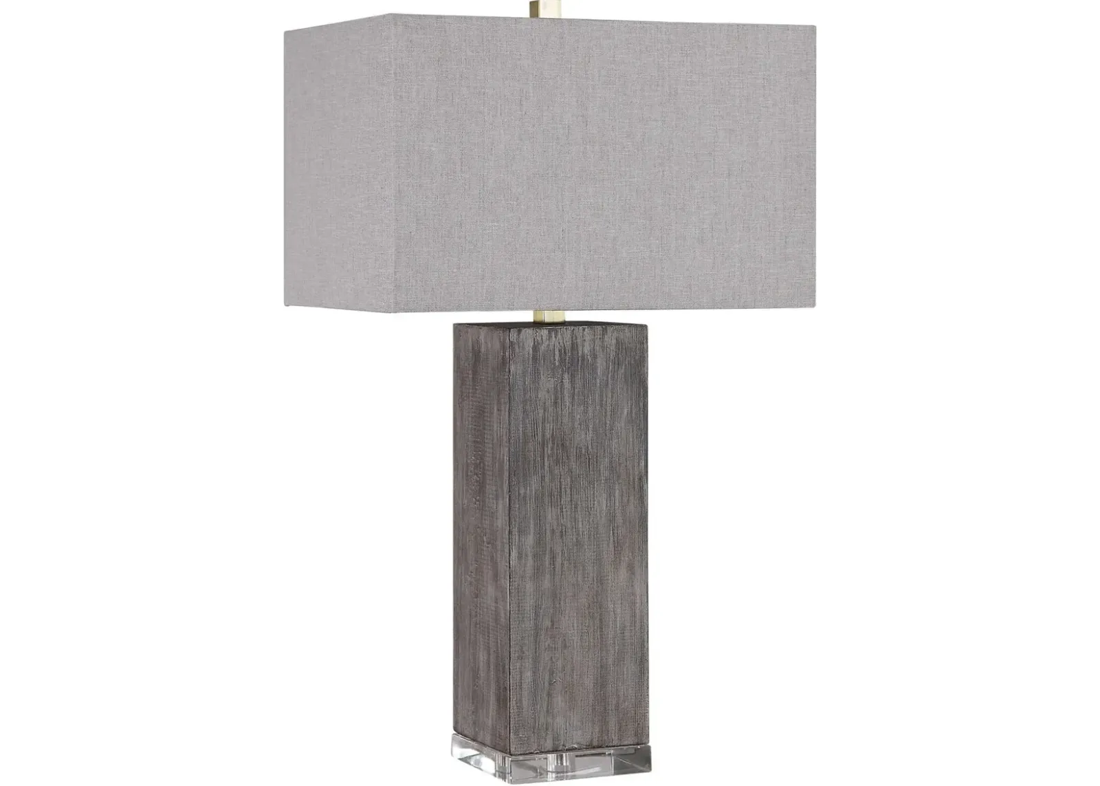 Uttermost Vilano Rustic Gray Wood Modern Table Lamp