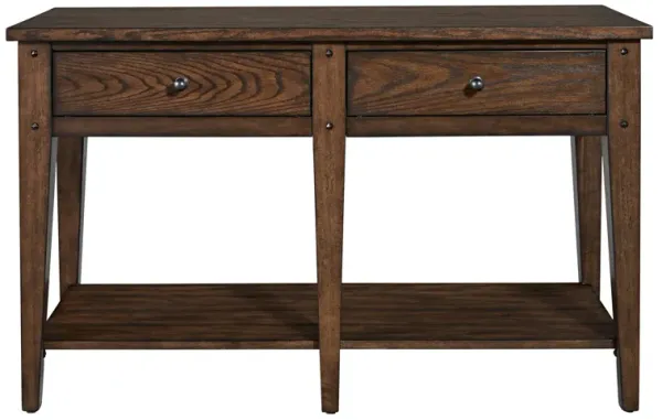Liberty Furniture Lake House Rustic Brown Oak Sofa Table