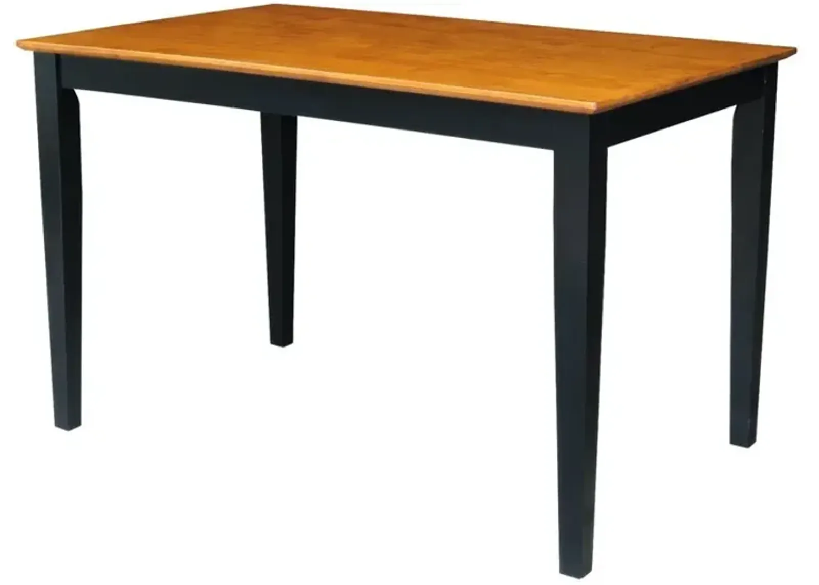 Dining Essentials 30 Inch X 48 Inch Square Table Top with 30 Inch Shaker Legs in Cherry/Black