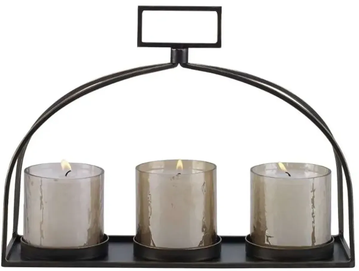 Uttermost Riad Dark Bronze Triple Candleholder