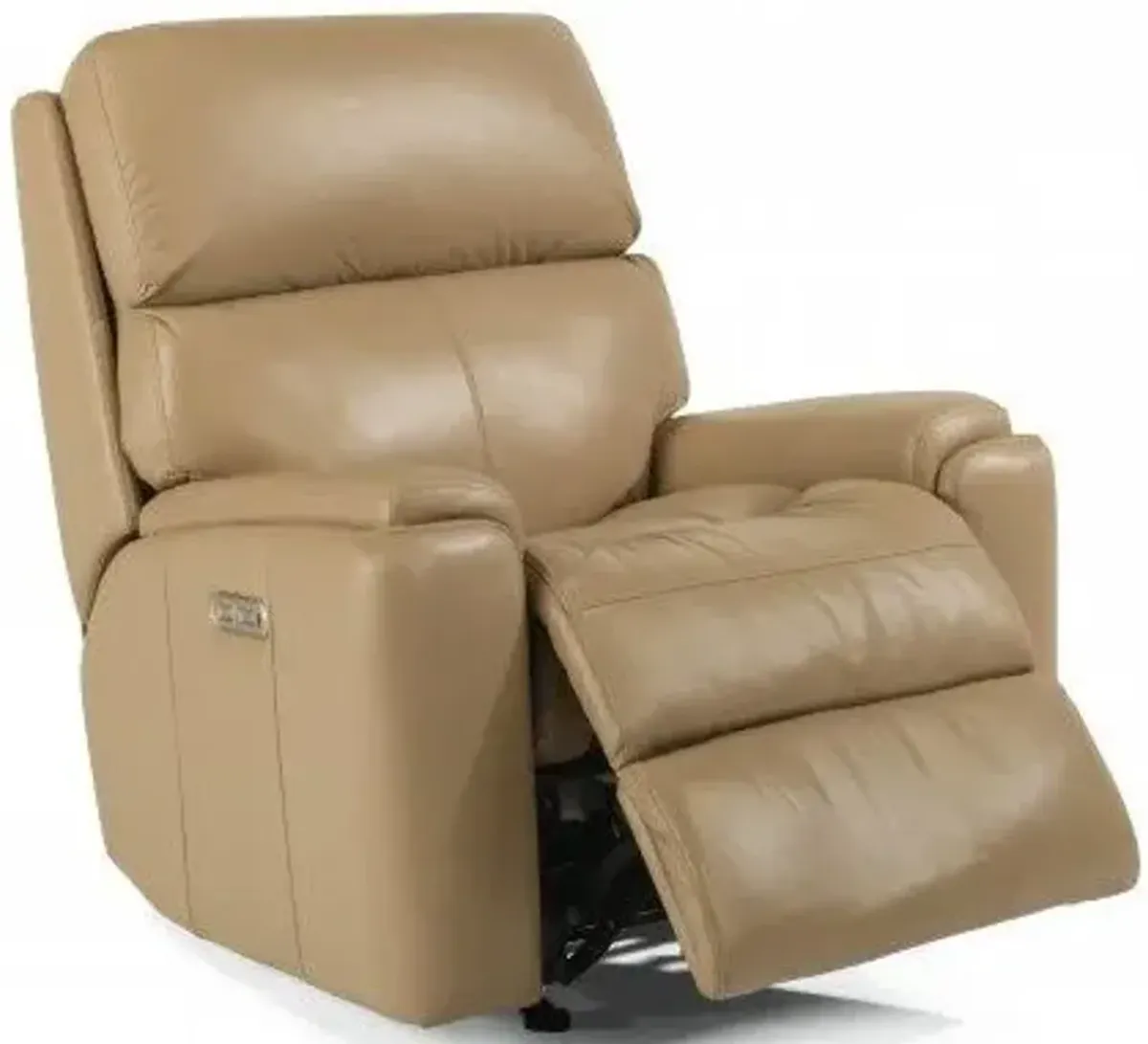 Flexsteel Rio Caffe Latte Power Leather Recliner with Power Headrest