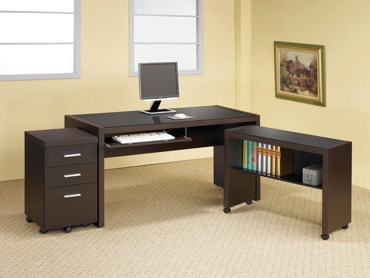 Coaster Skeena 60 Inch Computer Desk with Keyboard Drawer Cappuccino