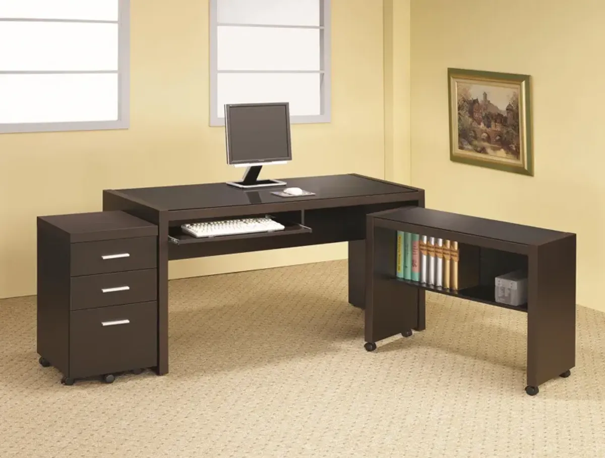 Coaster Skeena 60 Inch Computer Desk with Keyboard Drawer Cappuccino