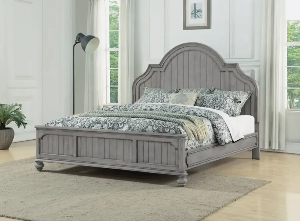 Flexsteel Plymouth Distressed Graywash Queen Panel Headboard