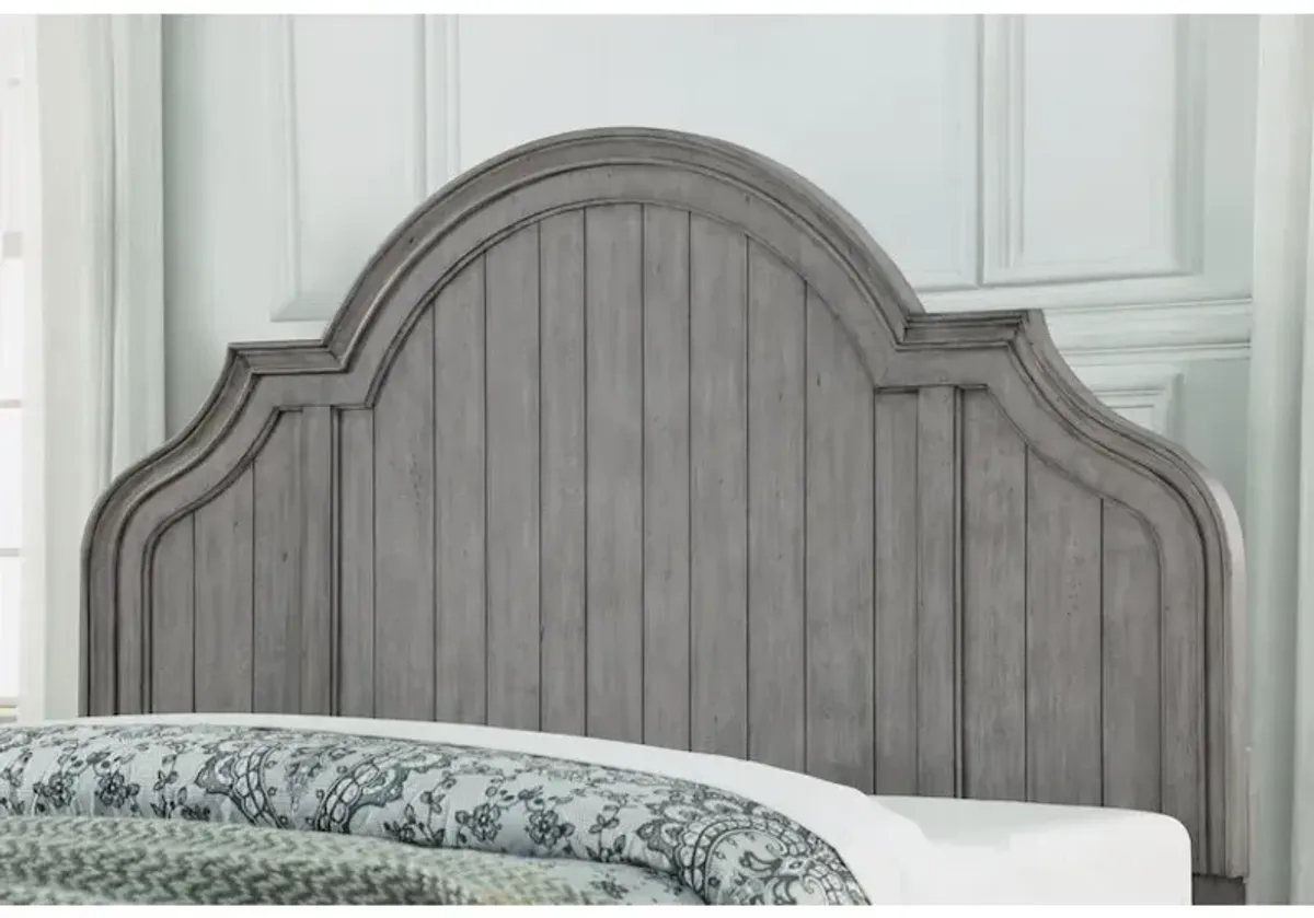 Flexsteel Plymouth Distressed Graywash Queen Panel Headboard