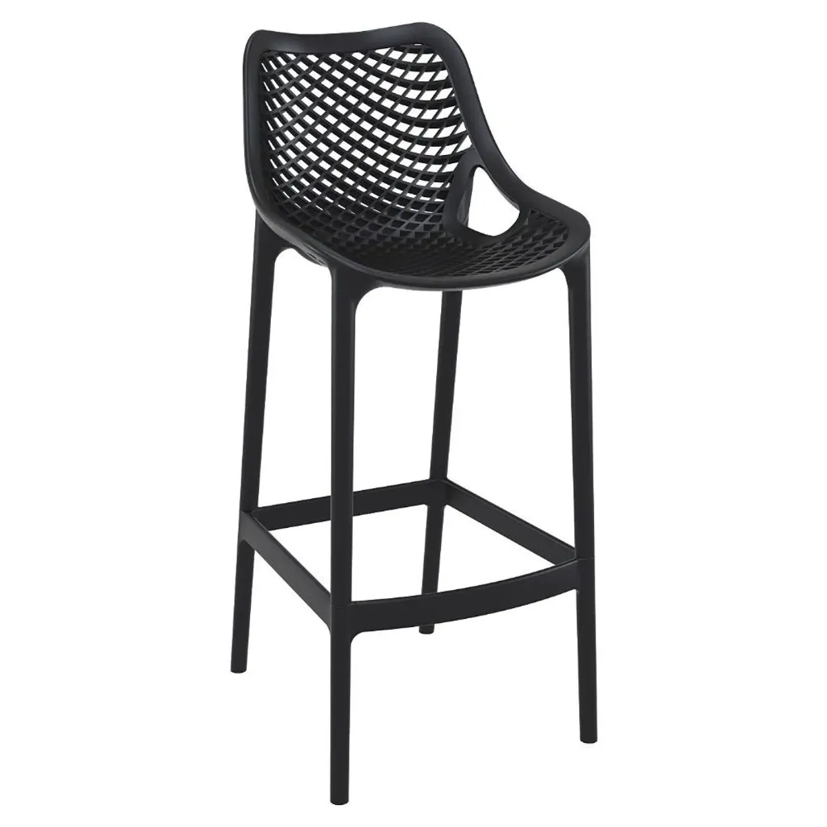 Compamia Sky Air Square Bar Set with 2 Barstools Black