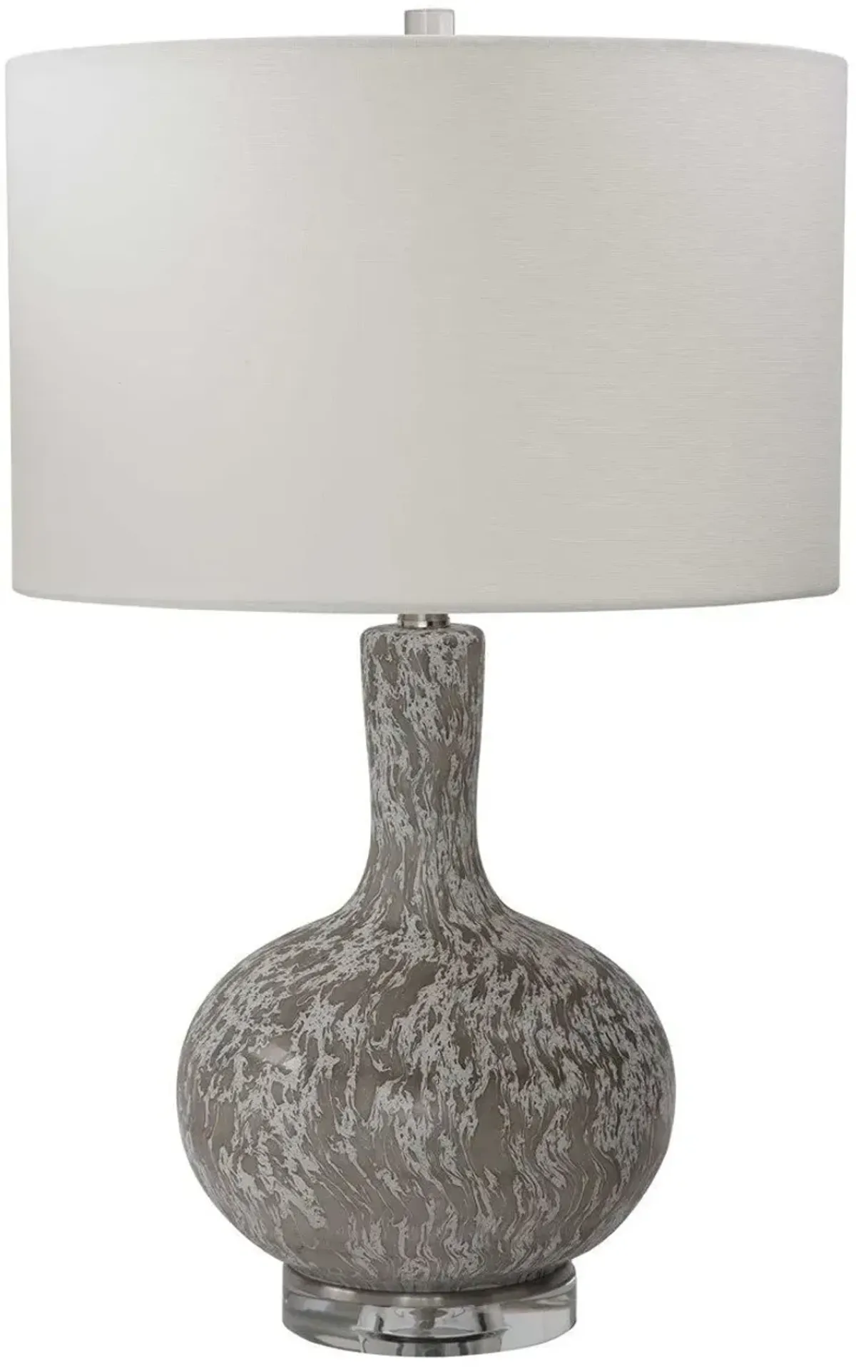 Uttermost Turbulence Distressed White Table Lamp