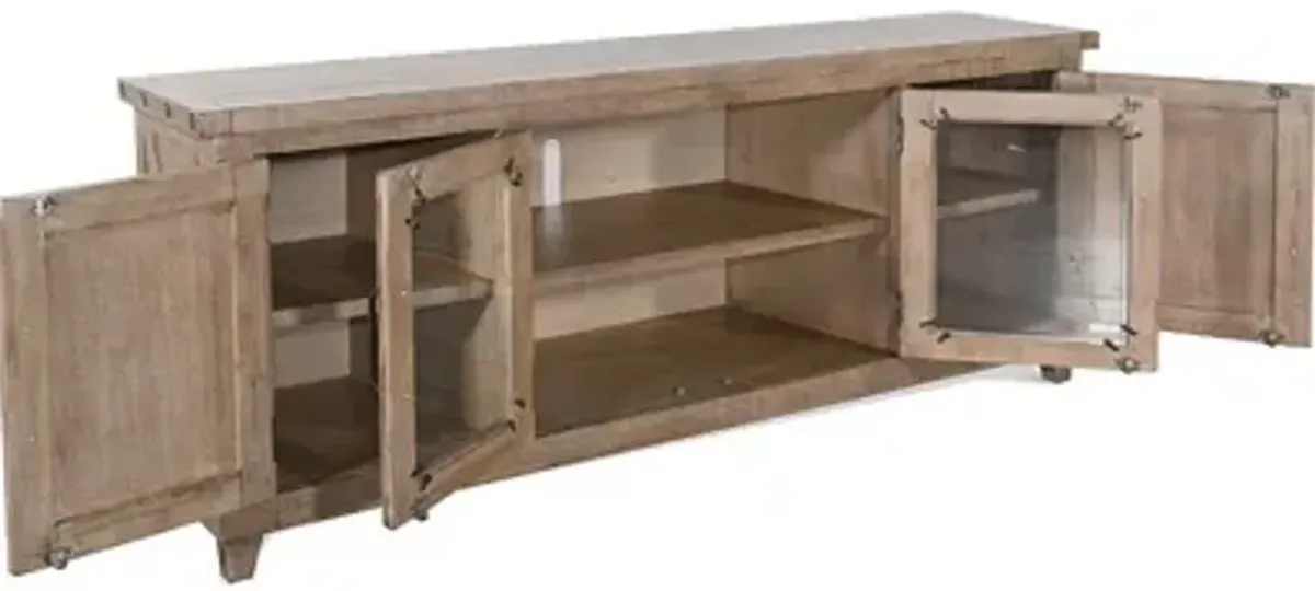 Sunny Designs Vivian Desert Rock 74 Inch Media TV Stand Console