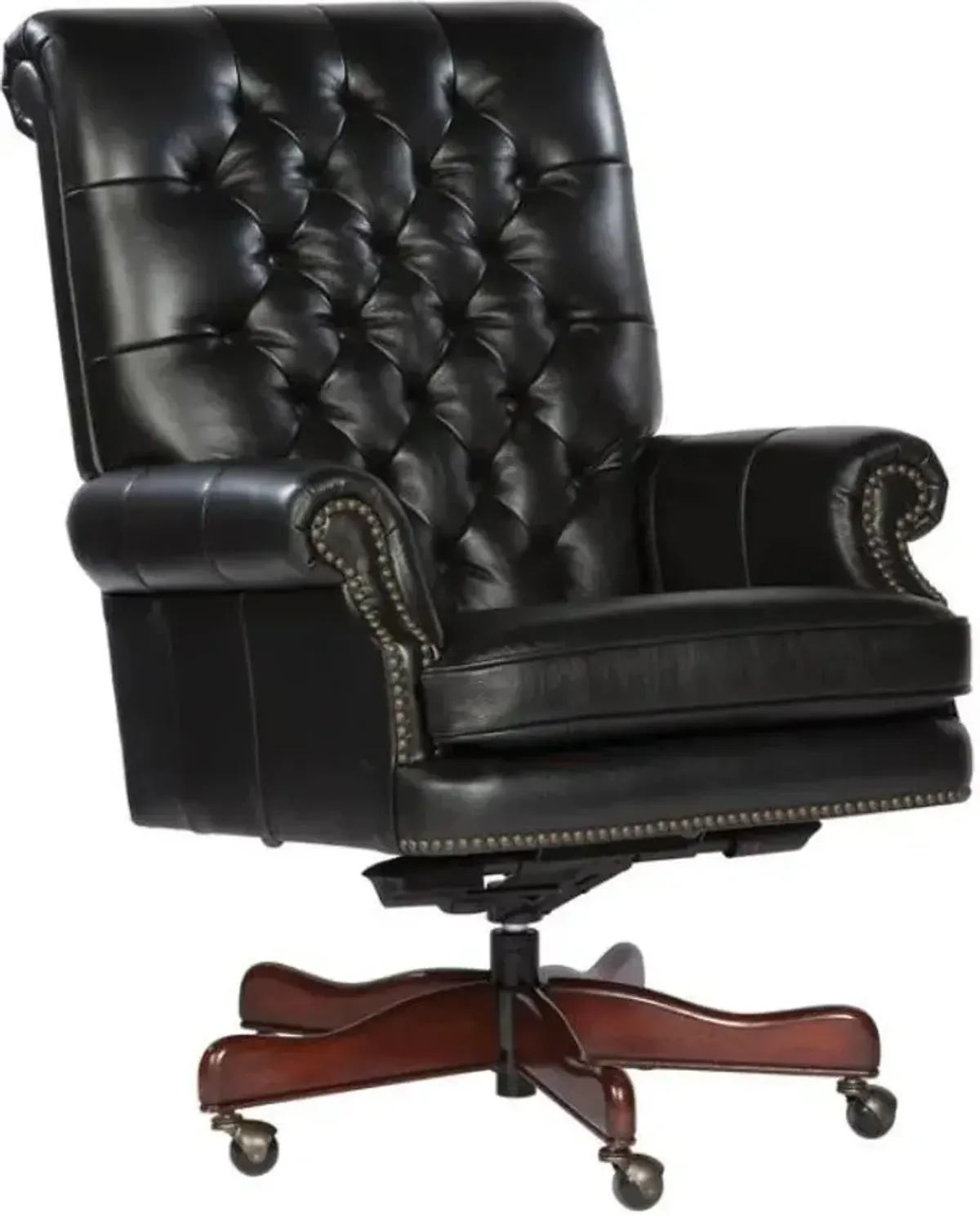 Hekman Black Executive Button Office Chair