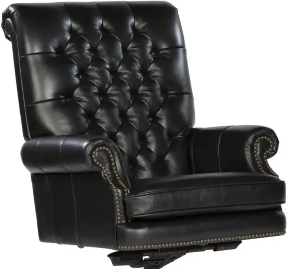 Hekman Black Executive Button Office Chair