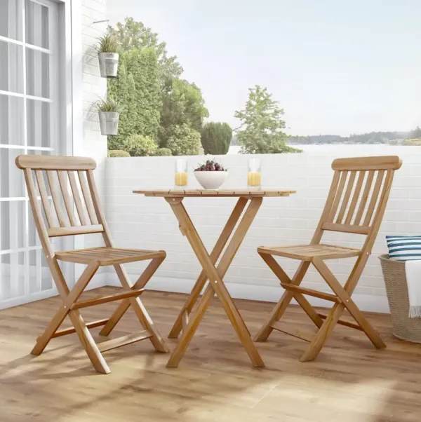 Linon Catalan Café Set Acorn Finish