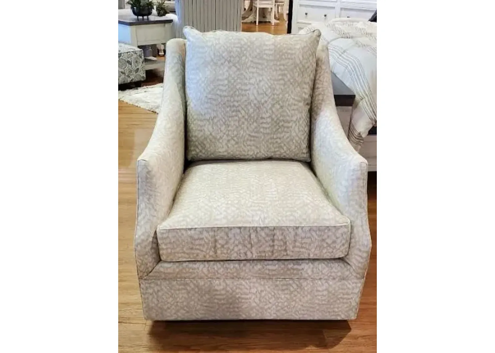 Shannon Swivel Chair in Stormy Sand