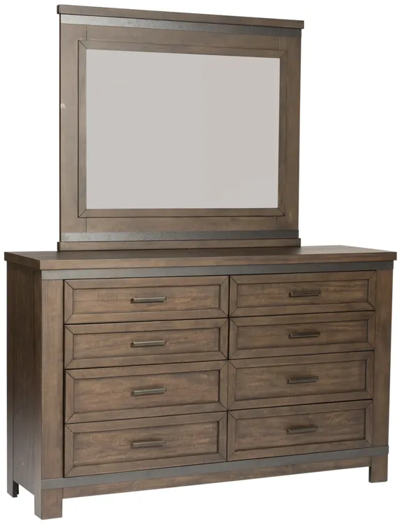 KING PANEL BED DRESSER & MIRROR CHEST NIGHT STAND - THORNWOOD HILLS