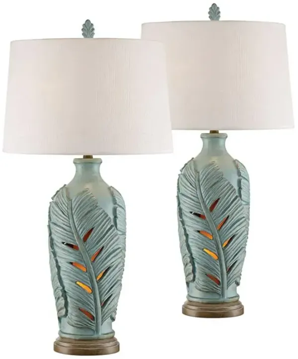 Madison Avenue Marco Island Glacier Blue Night Light Table Lamp