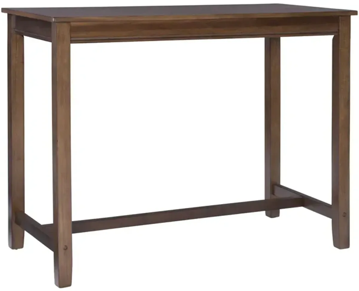Linon 36 Inch Claridge Counter-Height Pub Table Rustic Brown