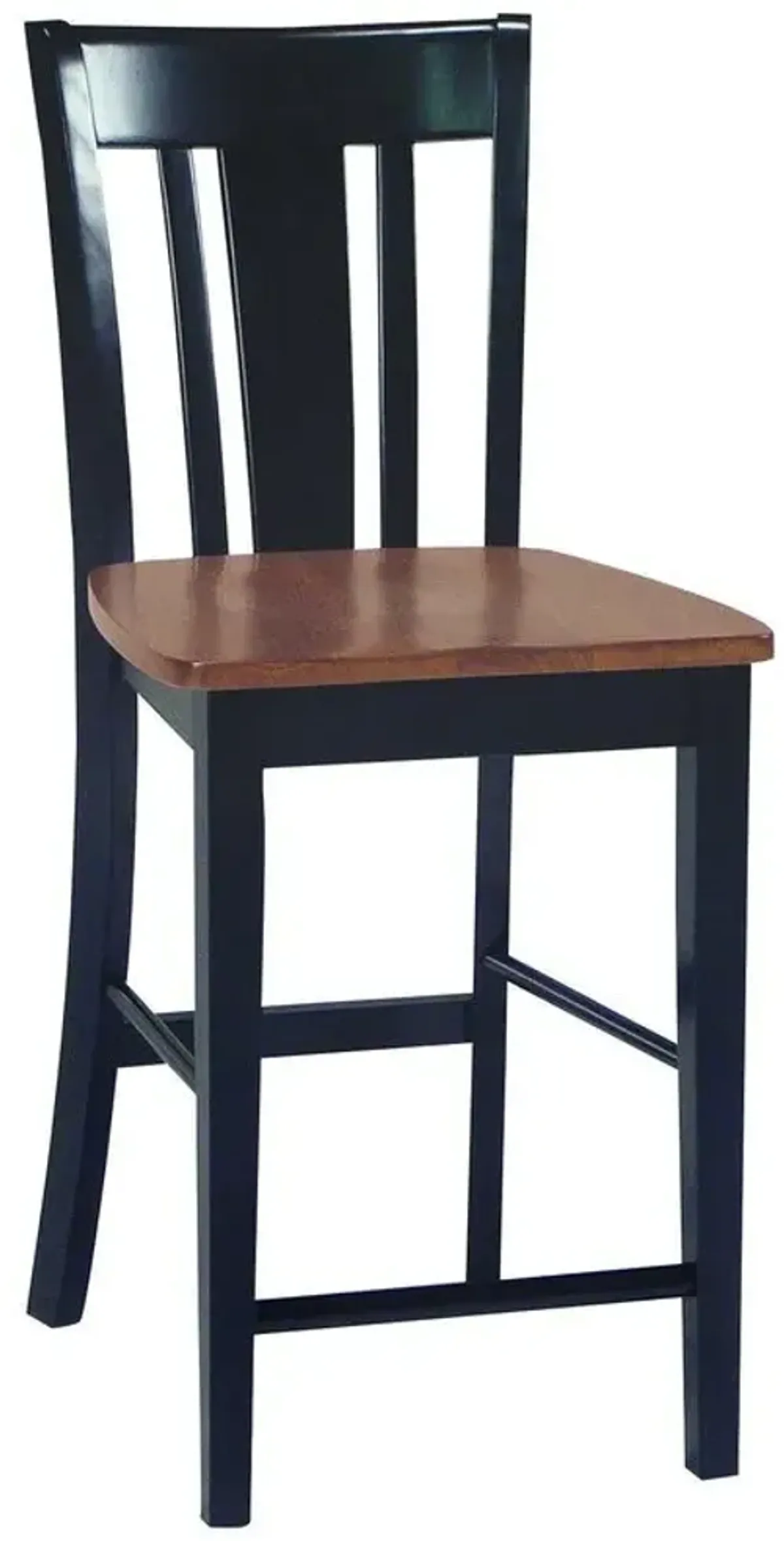 John Thomas Dining Essentials San Remo Black/Cherry Wood Stool