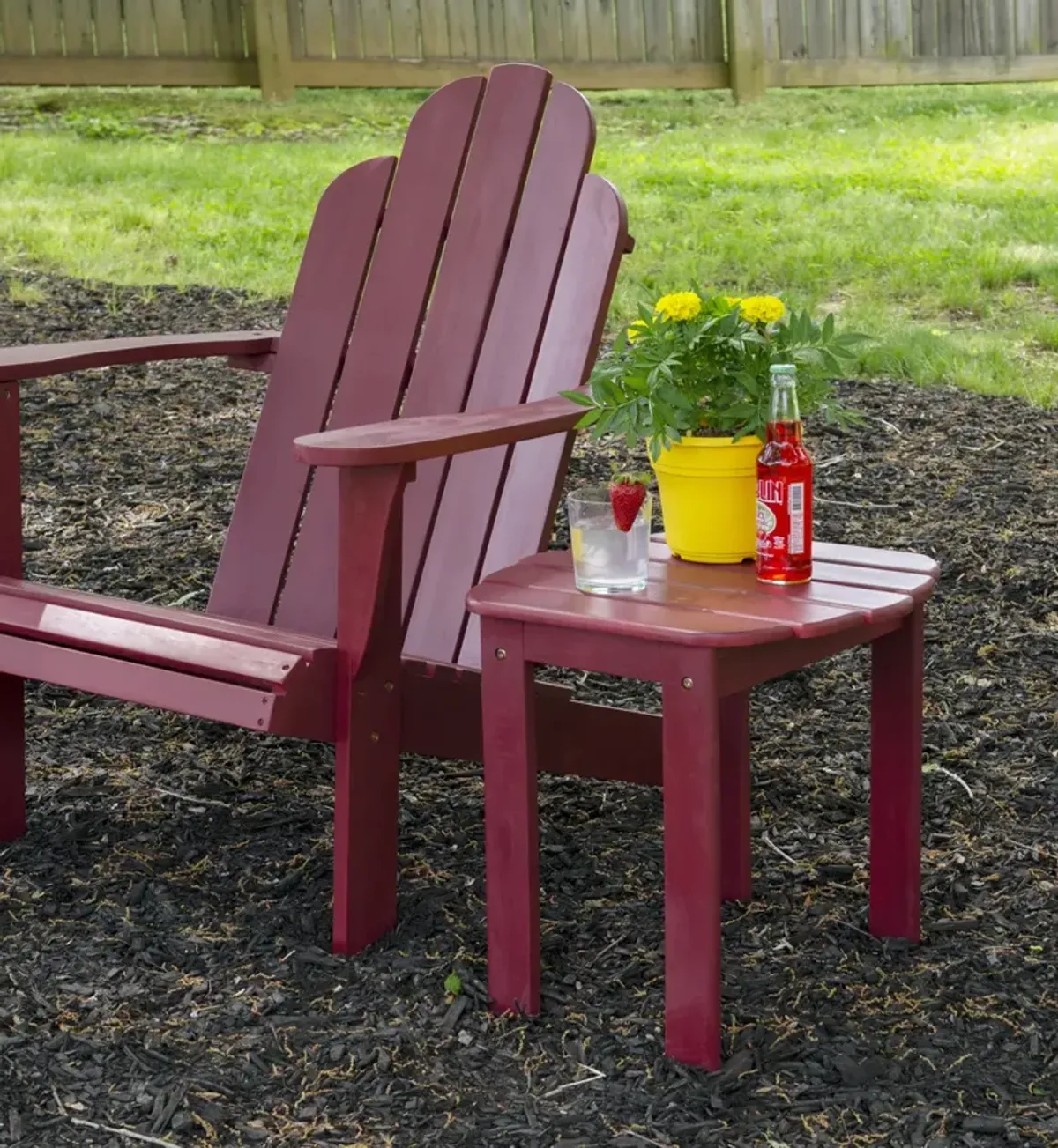 Linon Red Adirondack End Table