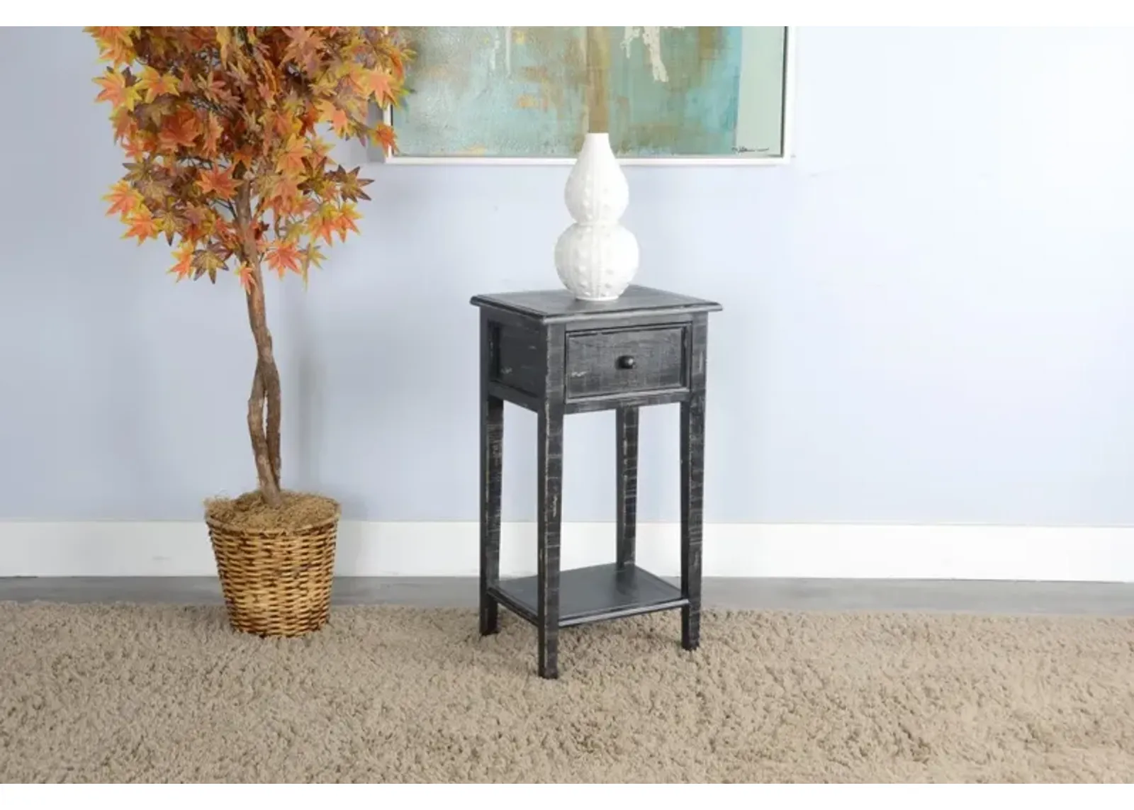 Sunny Designs Marina Black Sand 31 Inch Side Table