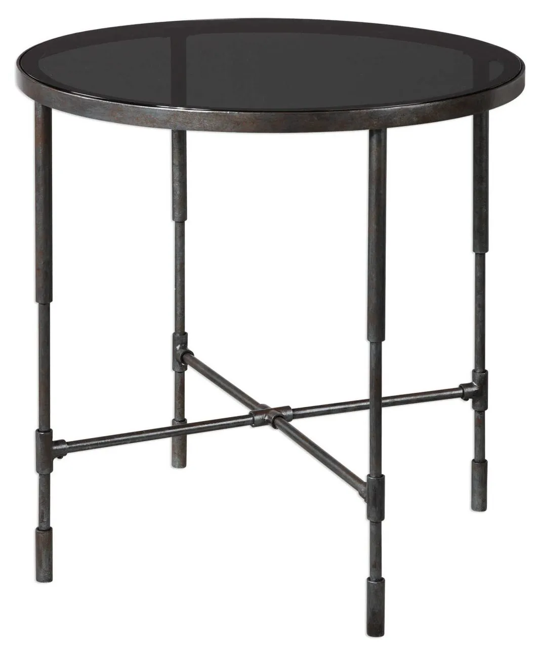 VANDE AGED STEEL ACCENT TABLE