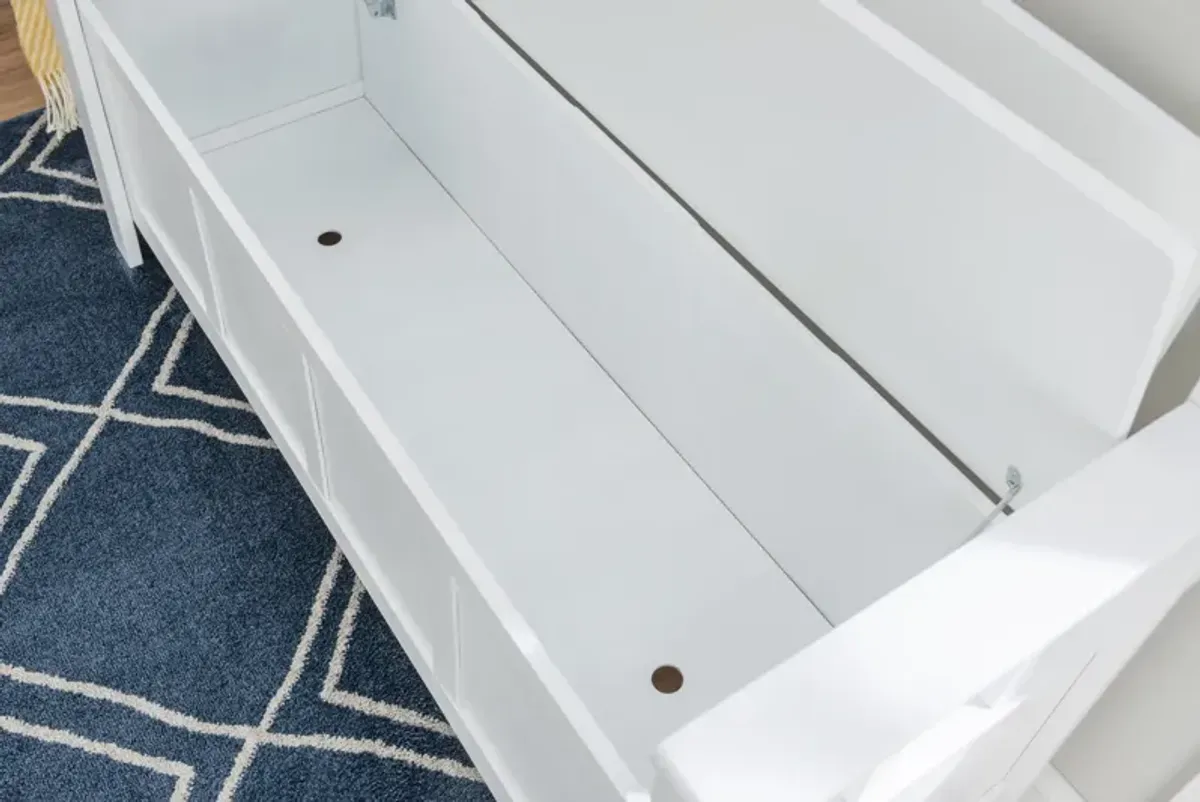 Linon Cynthia Storage Bench White