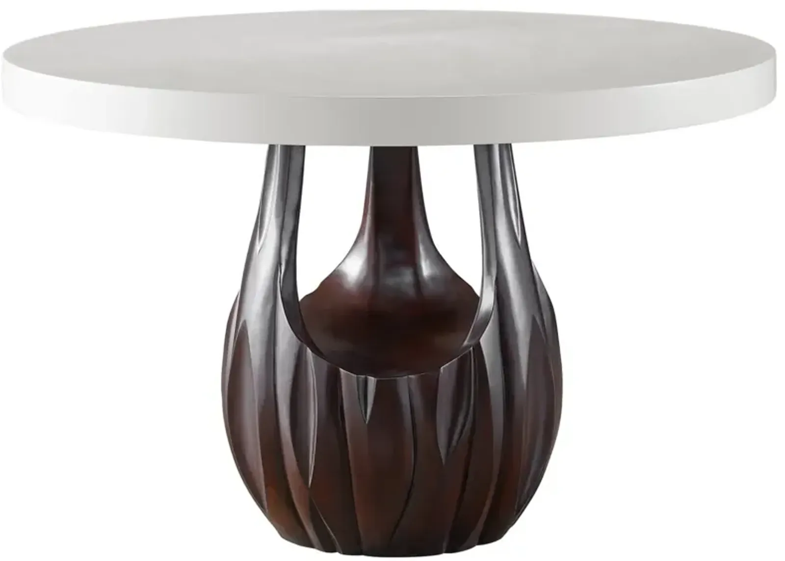 Universal Carmel Dark Walnut/White Dove Round Dining Table