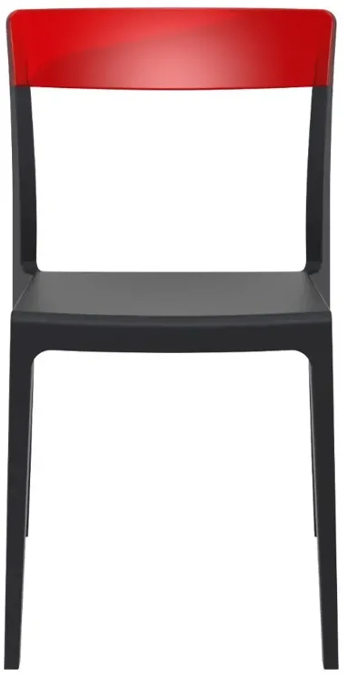 Compamia Flash Dining Chair Black Transparent Red