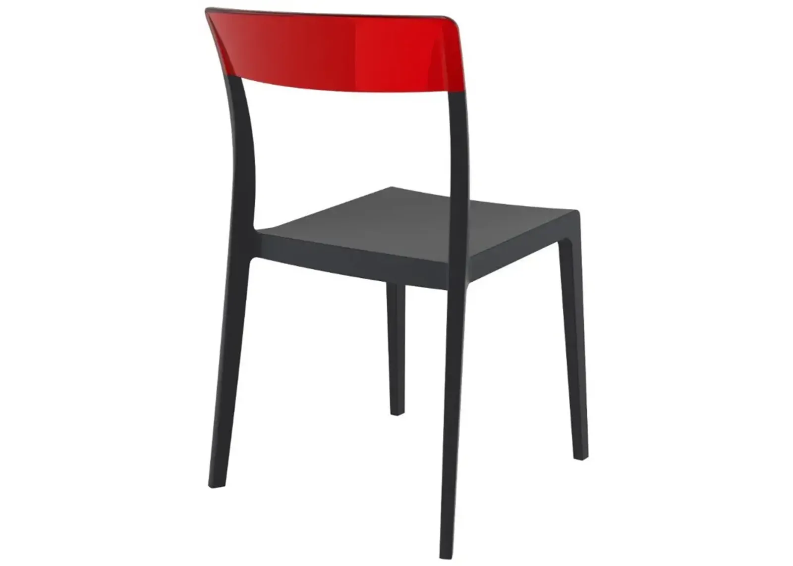 Compamia Flash Dining Chair Black Transparent Red