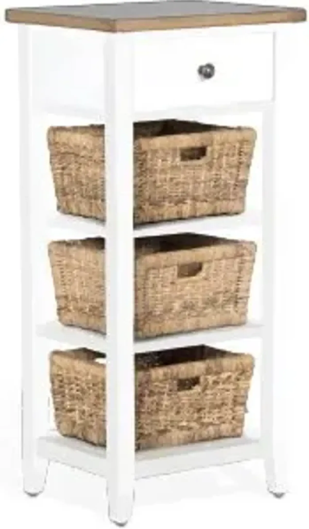 Sunny Designs White & Natural Storage Rack