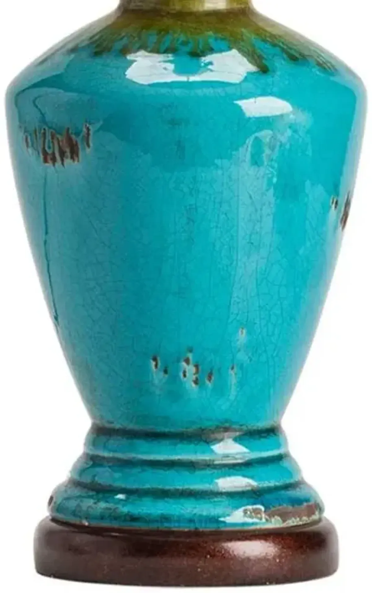 Crestview Napa Distressed Turquoise Table Lamp