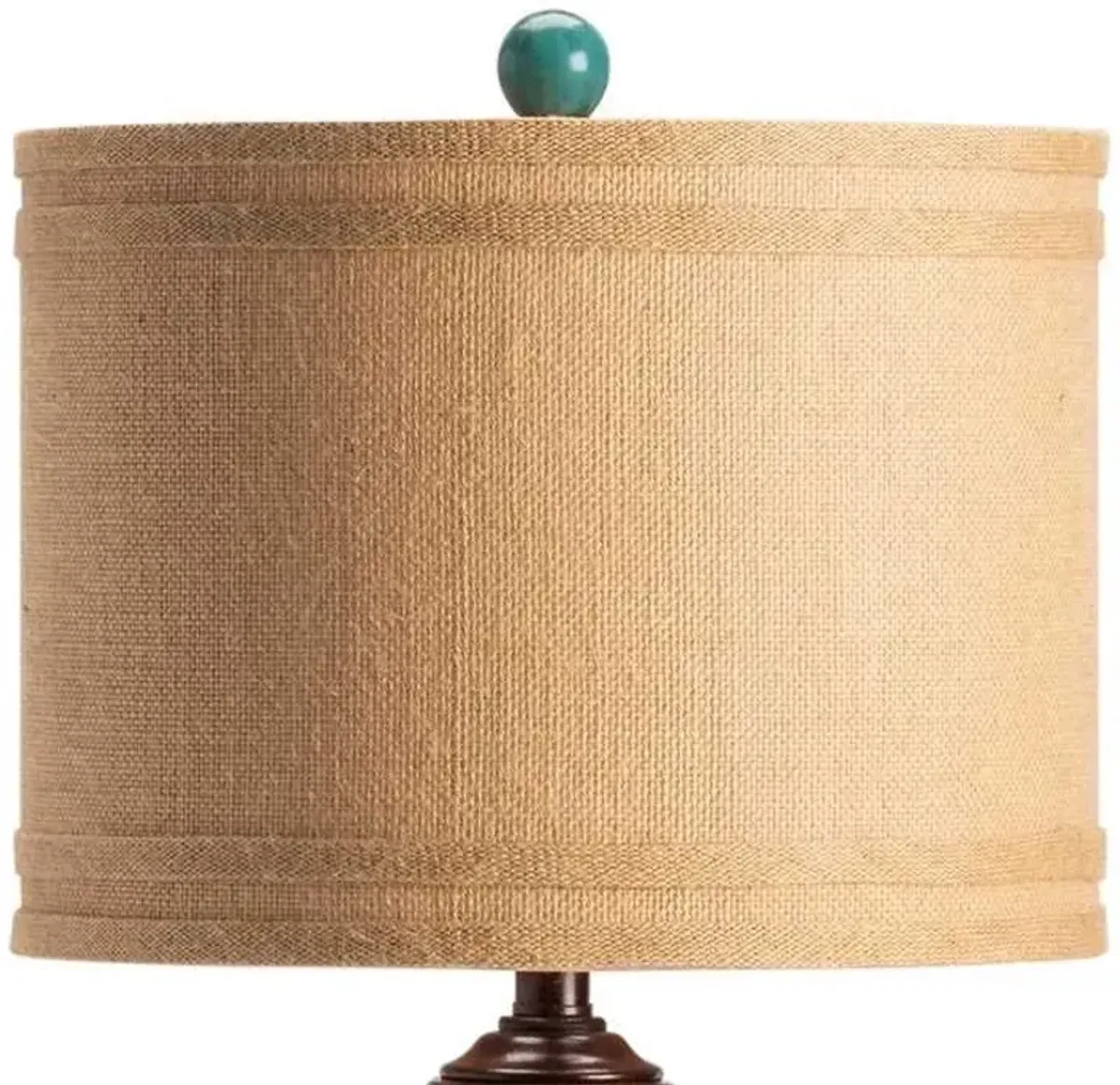 Crestview Napa Distressed Turquoise Table Lamp