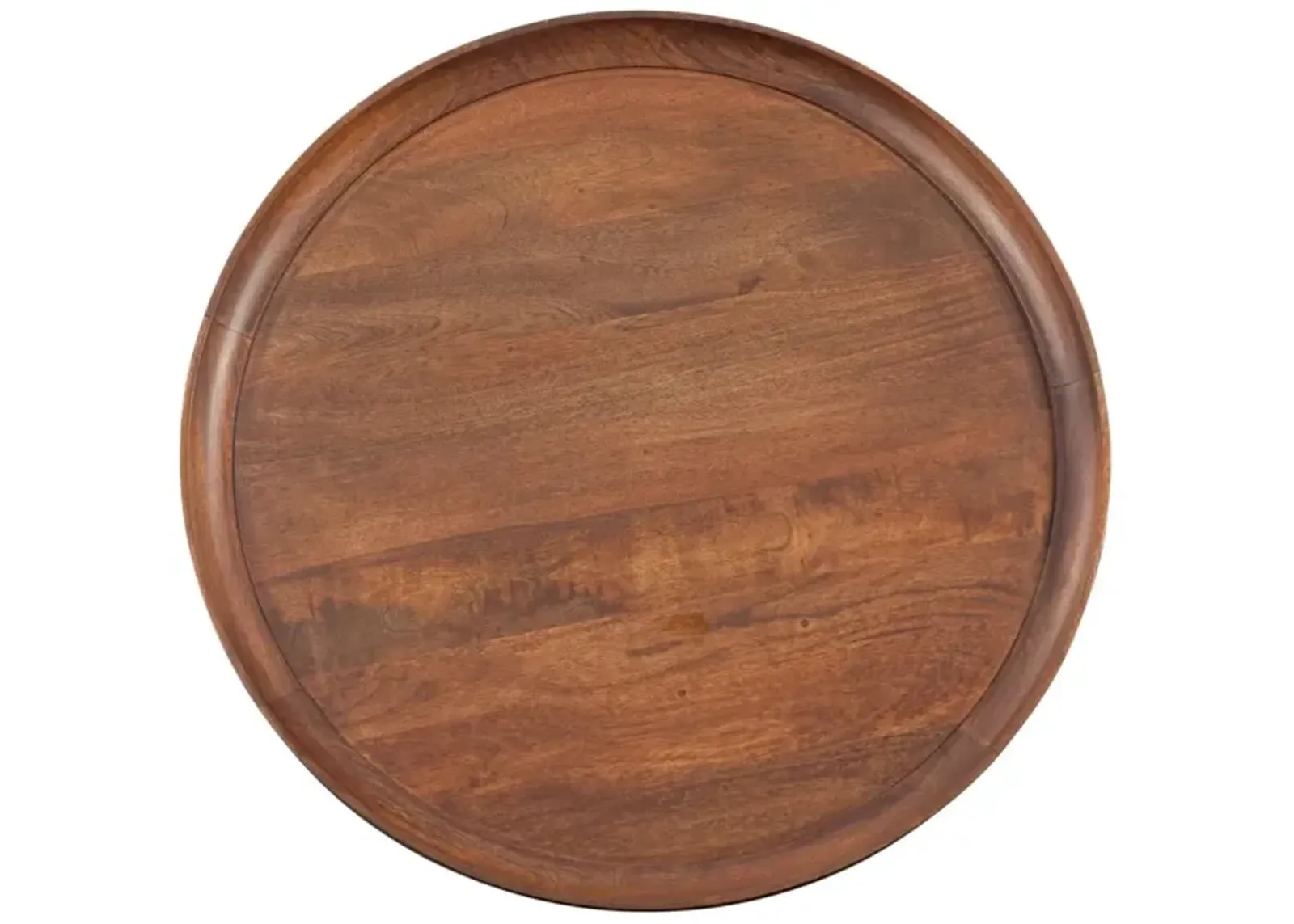 VENICE ROUND TRAY TOP COFFEE TABLE IN MANGO BROWN