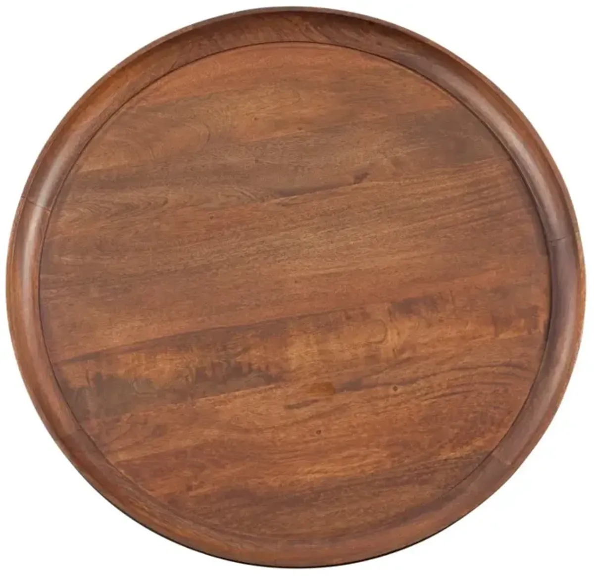 VENICE ROUND TRAY TOP COFFEE TABLE IN MANGO BROWN