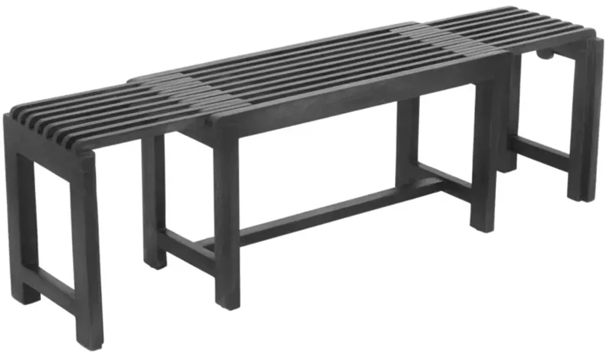 Jofran Bradford Extendable Bench Grey