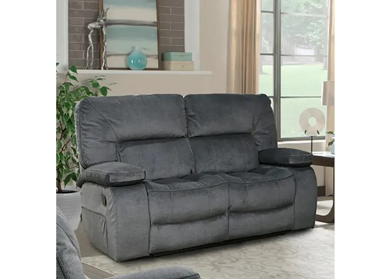 Parker House Chapman Manual Reclining Loveseat in Polo Finish